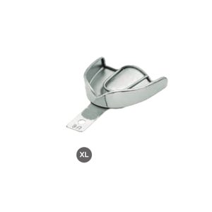 Precision-molded High Grip Solid S.S. Dental Impression Tray Pediatric-sized XXS U1 (61x47mm) for upper arch impressions