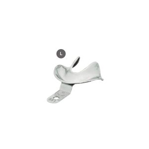 Perforated Solid S.S. impression trays with retention rim for total dentures Large Sized (L) for upper or lower edentulous jaw, U66