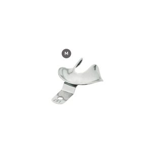 Perforated Solid S.S. impression trays with retention rim for total dentures Medium Sized (M) for upper or lower edentulous jaw, L67