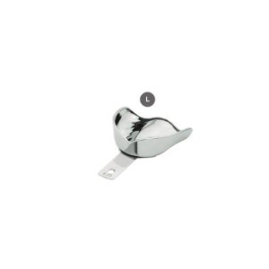 Professional Solid S.S. Impression Tray with Retention Rim (Anterior Depressed) Large sized L, U1 for improved fit and stability