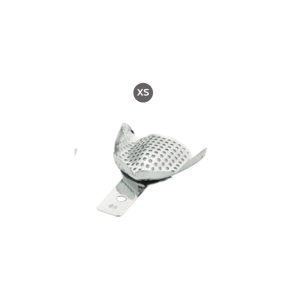 Perforated Stainless Steel Tray for Edentulous Upper Jaw Extra Small Sized XS U2 for dentists and labs