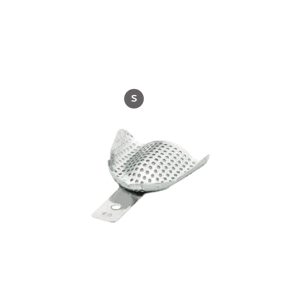 Perforated Stainless Steel Edentulous Tray – Upper Jaw U3, Size Small (S) edentulous impression tray S