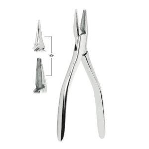 Premium McKellops heavy-duty Concave beak pliers for bending round and rectangular wires up to 0.8mm - Affordable  wire forming plier for dental use