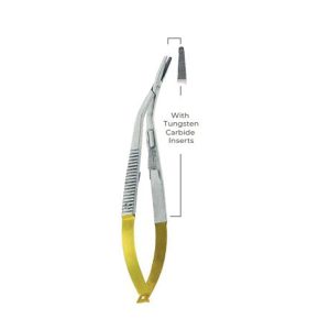 Castroviejo TC Needle Holder 14cm with Tungsten Carbide Inserts – Precision Micro Surgical Tool for Superior Grip