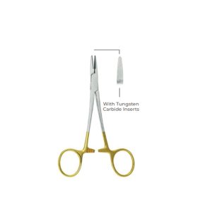 Halsey Smooth Needle Holders 13cm – Tungsten Carbide Inserts, Precision Surgical Instrument with Smooth Jaws