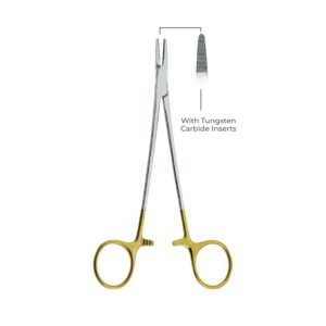 Mayo-Hegar Needle Holders 18cm – Tungsten Carbide Inserts, Surgical Instrument with Serrated Jaws for Precision Control
