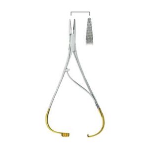 Mathieu TC Needle Holder 14cm – Stainless Steel Surgical Instrument with Tungsten Carbide Inserts for Precision Suturing