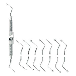 Lucas Bone Curettes SC Light Fig. 86 – Lightweight Surgical Instrument for Bone Debridement, Stainless Steel, Precision Dental Tool
