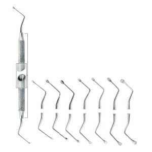 Lucas Bone Curettes SC Light Fig. 87 – Lightweight Surgical Instrument for Bone Debridement, Stainless Steel, Precision Dental Tool