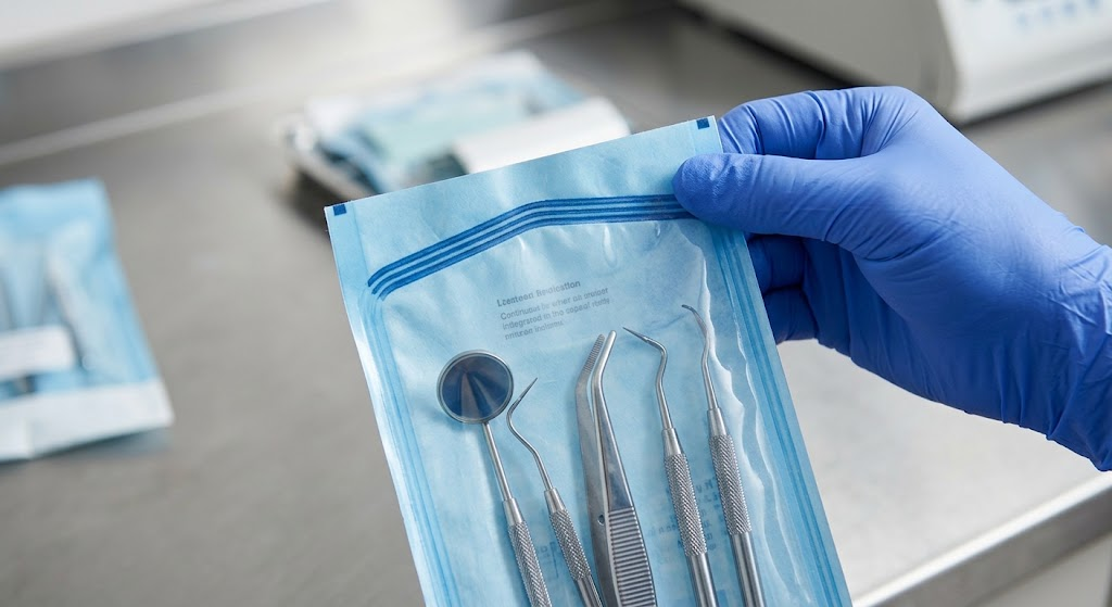 A heat-sealed sterilization pouch with a continuous, gap-free seam helps maintain long-term seal integrity.