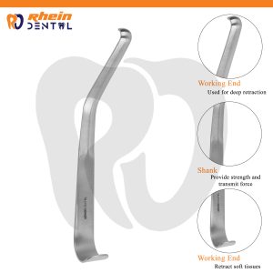 Channel Retractor – Curved Blade Structure, Anti-Glare Satin Finish & Medical-Grade Stainless Steel Design