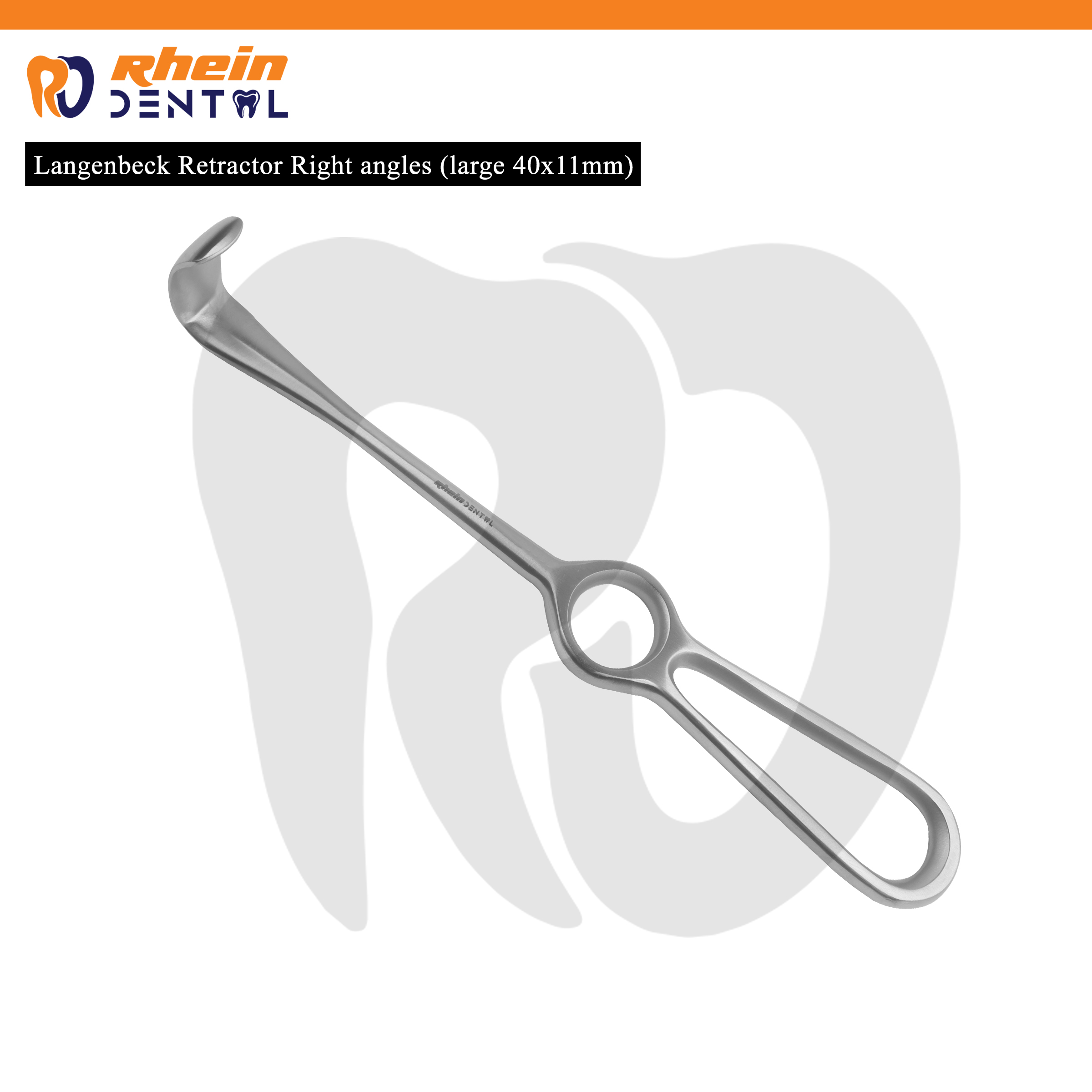 Langenbeck Retractor Right Angle (Large 40x11 mm) – Maxillofacial Surgical Instrument