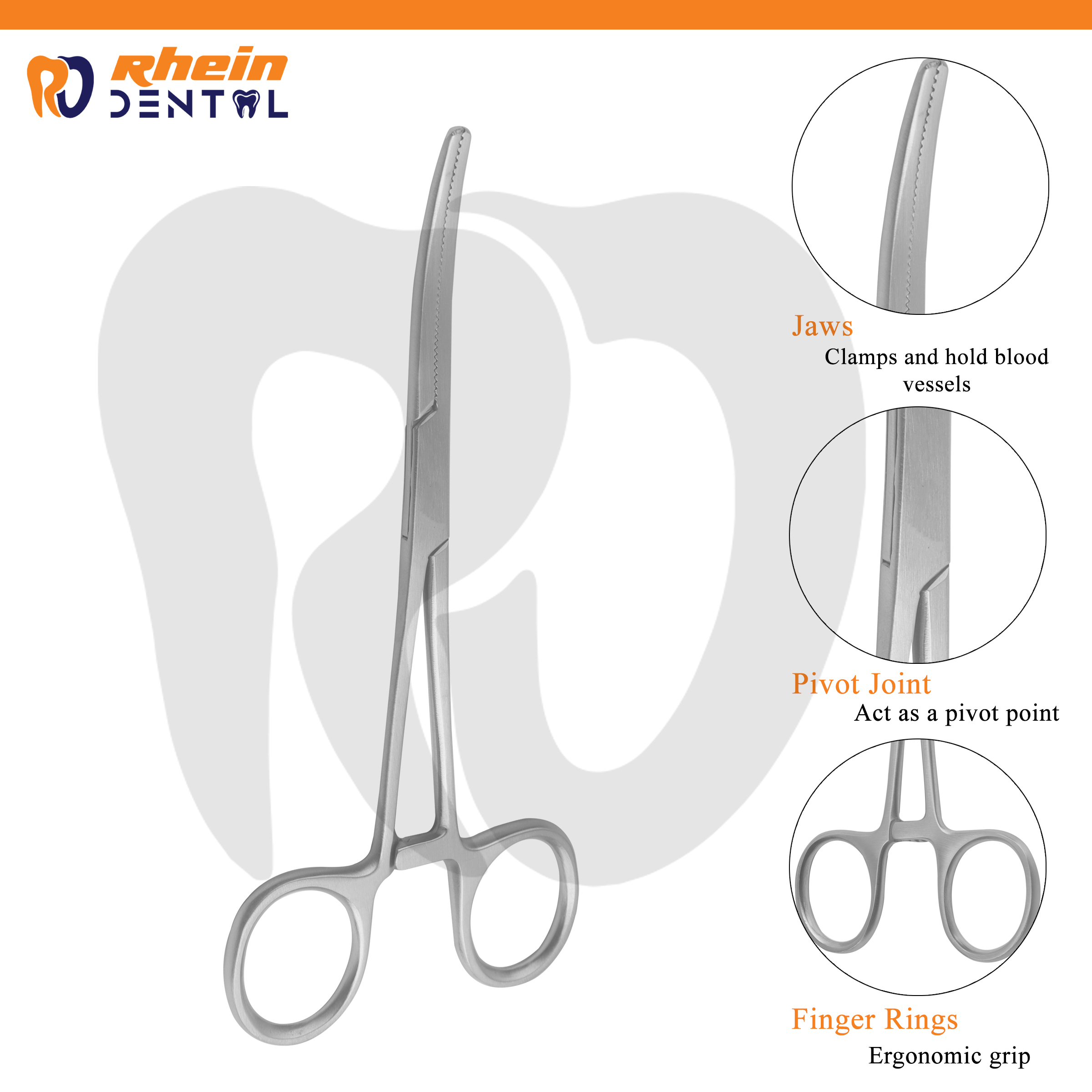 Pean Artery Forceps CVD Small 13 cm – Maxillofacial Hemostatic Instrument