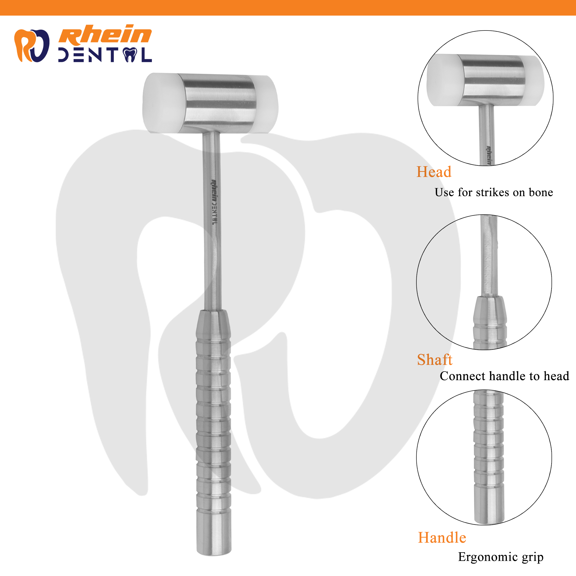 Surgical Hammer 22 cm 100 g – Maxillofacial & Dental Instrument