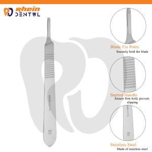 Scalpel Handle No 3 with Free Blade – Maxillofacial & Surgical Instrument