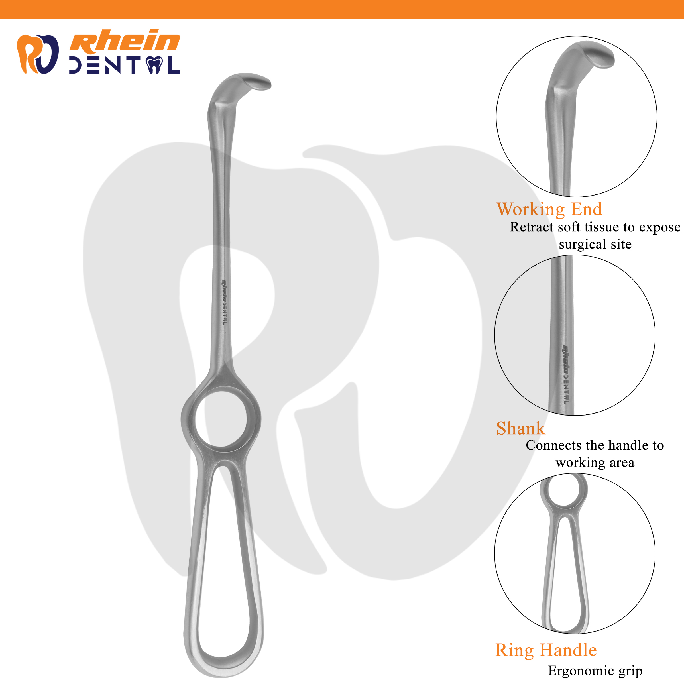 Langenbeck Retractor Right Angle (Small 30x11 mm) – Maxillofacial Surgical Instrument