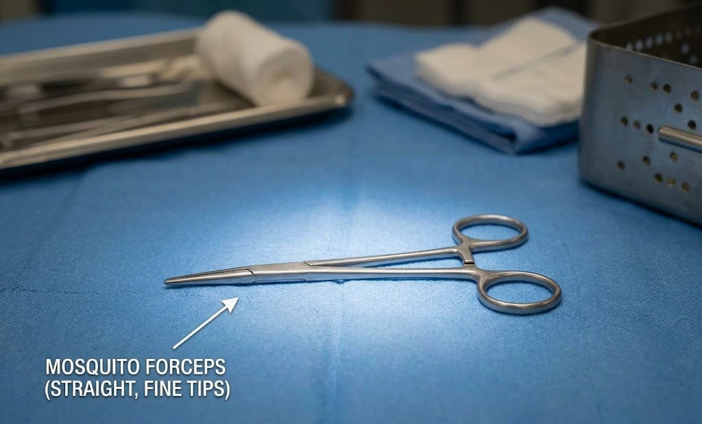 Mosquito Forceps in Dental Surgery: Straight Tips for Precise Hemostasis and Controlled Tissue Handling.
