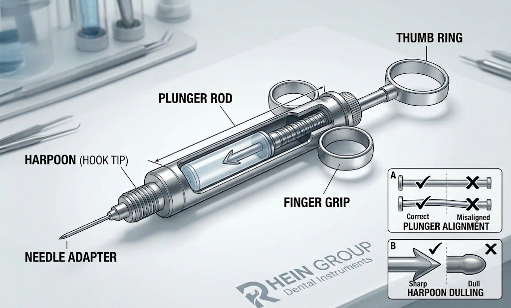 Cartridge syringe design features help prevent harpoon dulling and support smooth, controlled plunger action for precise dental injections. Select 75 more words to run Humanizer.