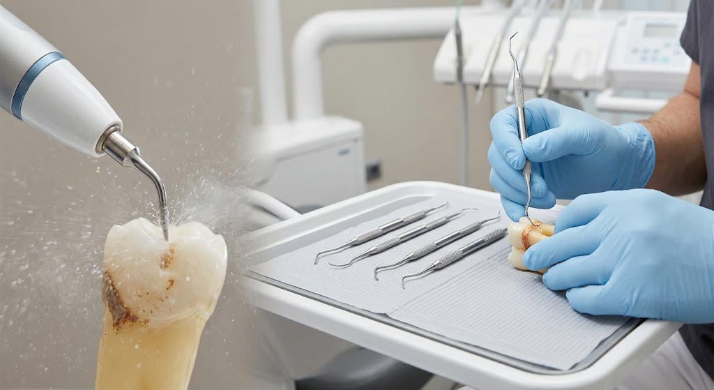 Manual scalers provide precise tactile control for targeted calculus removal, making them ideal for detailed scaling and periodontal procedures where accuracy matters.