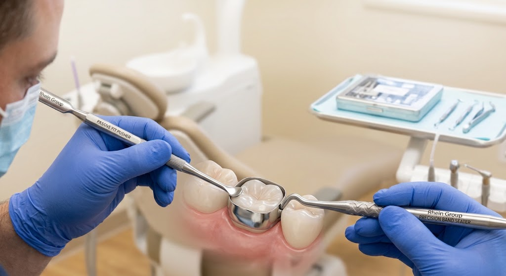 Ergonomic band pusher and band seater design ensures a passive fit during molar band placement, delivering precision without patient discomfort.