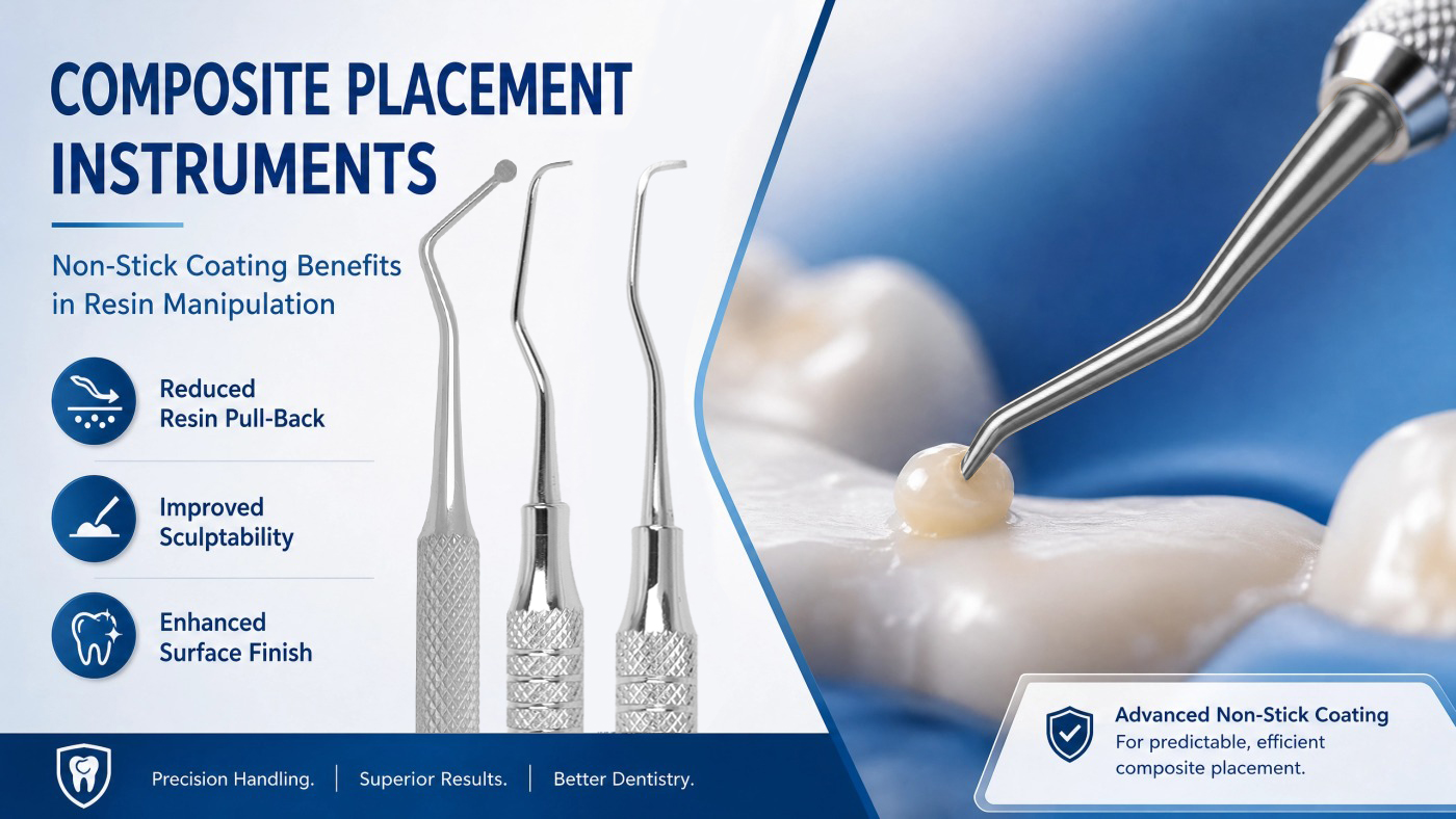 Non-Stick Composite Placement Instruments for Smooth Resin Handling | Dental Tools