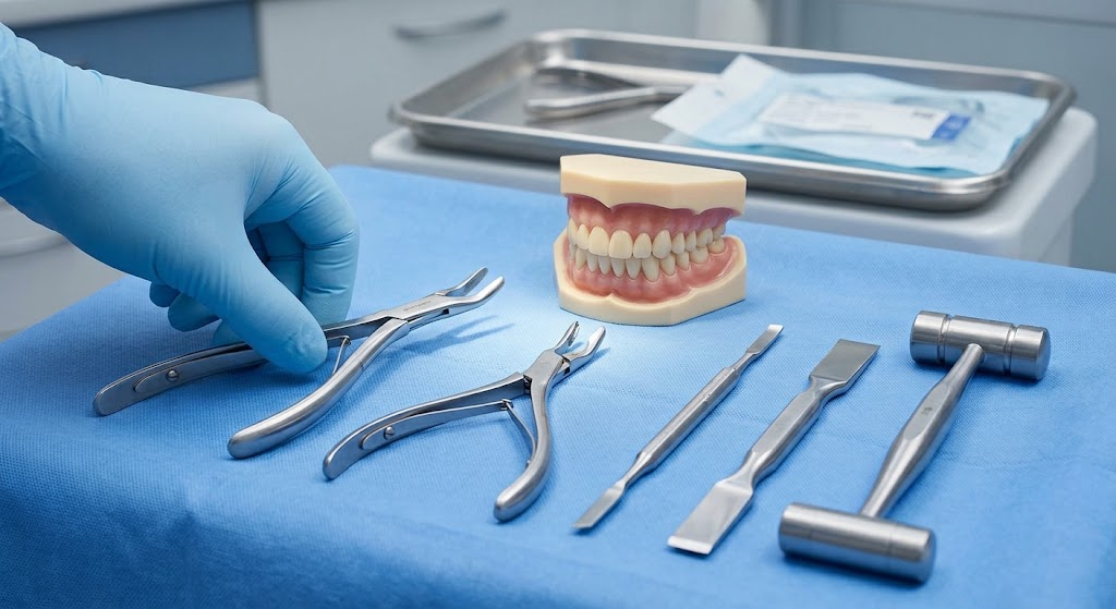 Precision bone rongeurs and chisels ensure controlled bone reduction for safe, effective alveoloplasty and torus removal procedures.