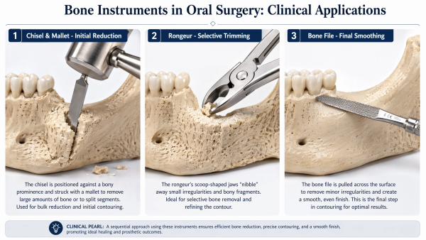 Bone Instruments in Oral Surgery: Chisels, Files & Rongeurs