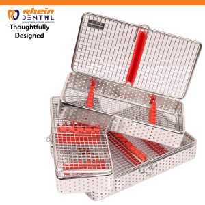 Slim Dental Sterilization Cassette 5Pcs – close-up of wire mesh construction
