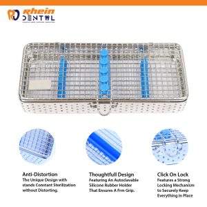 Dental Sterilization Cassette 5Pcs – closed, ready for autoclave