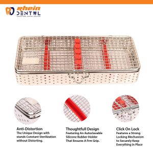 Slim Dental Sterilization Cassette 5Pcs – loaded and ready for sterilization