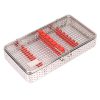 Slim Dental Sterilization Cassette 7Pcs – wire mesh body with silicone holders
