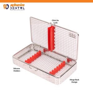 Slim Dental Sterilization Cassette 7Pcs – close-up of wire mesh construction